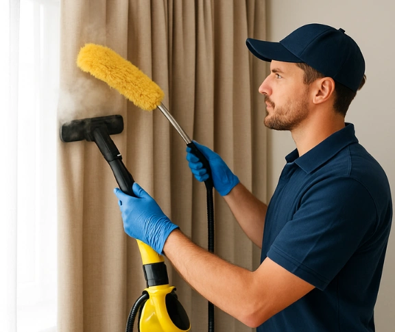 Trusted drapes cleaning technician Matty Curtain Cleaning luscombe QLD