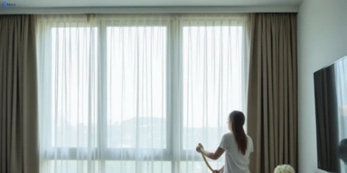 Delicate sheer drape cleaning luscombe Matty Curtain Cleaning